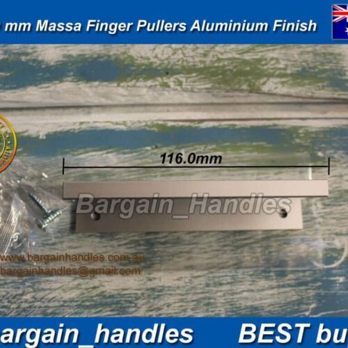 116mm kitchen profile handles Massa Flush/Finger Pulls Aluminium Finish