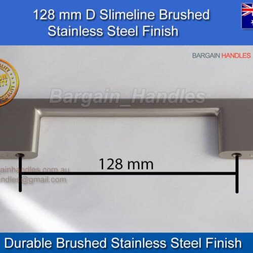 kitchen doors replacement handles 128mm Slimline BSS D-Square