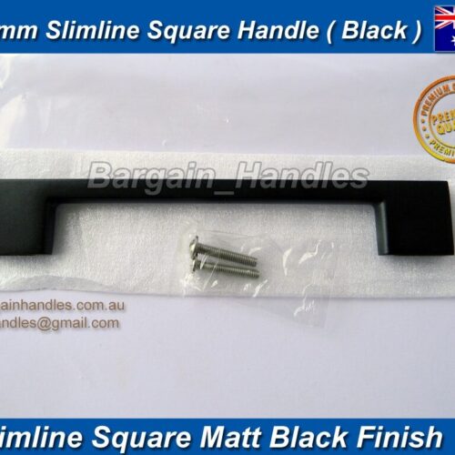 320mm Matt Black Kitchen Cabinet Door Slimline D-Square