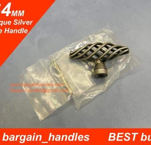 64mm Antique Silver Vintage bird cage twist basket