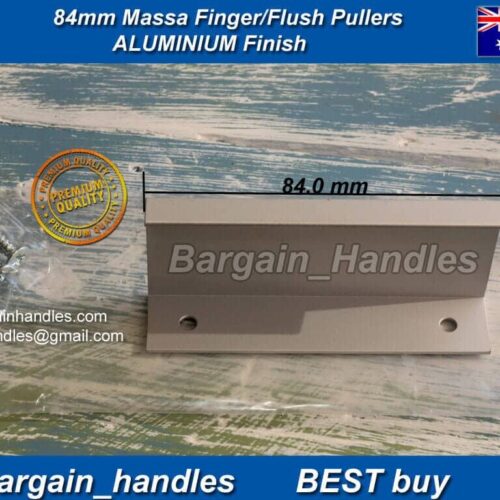 84mm kitchen profile handles Massa Flush/Finger Pulls Aluminium Finish