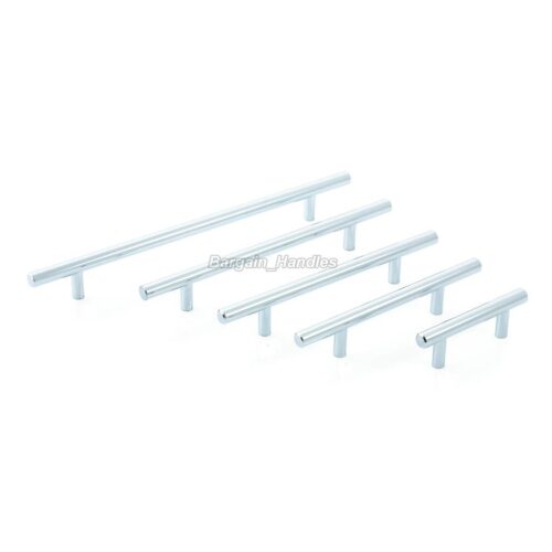 96mm Post and Rail kitchen door handle chrome plated