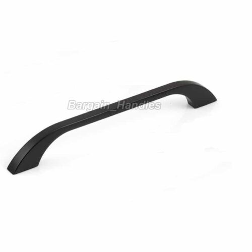 160mm kitchen door handle Prato Rounded D Slimline Matte Black