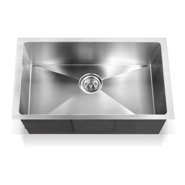 Cefito 70cm x 45cm Stainless Steel Kitchen Sink Under/Top/Flush Mount Silver