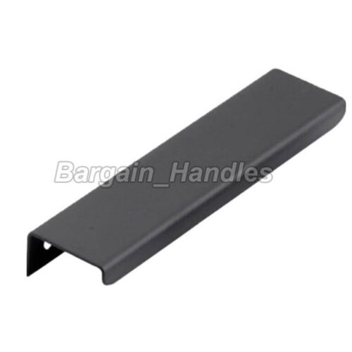 100mm Ferrara Lip Pulls Profile with a durable matte black finish.