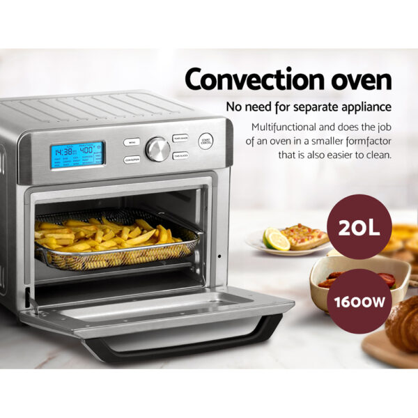 20L Air Fryer Convection Oven LCD Fryers Kitchen Cooker Accessories