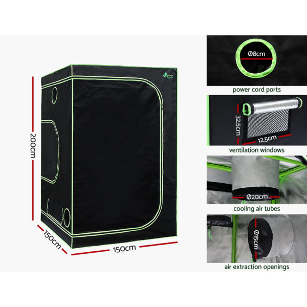 Greenfingers Grow Tent 4500W LED Grow Light Hydroponic Kits System 1.5x1.5x2M