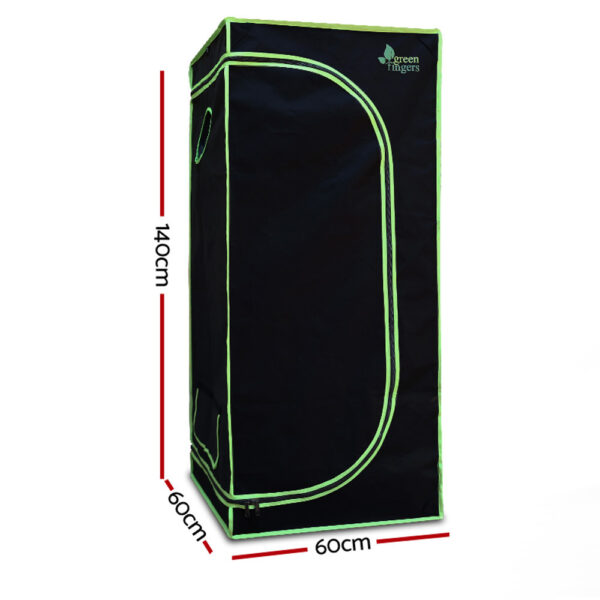 Greenfingers Grow Tent 600W LED Grow Light 60X60X140cm Mylar 4" Ventilation