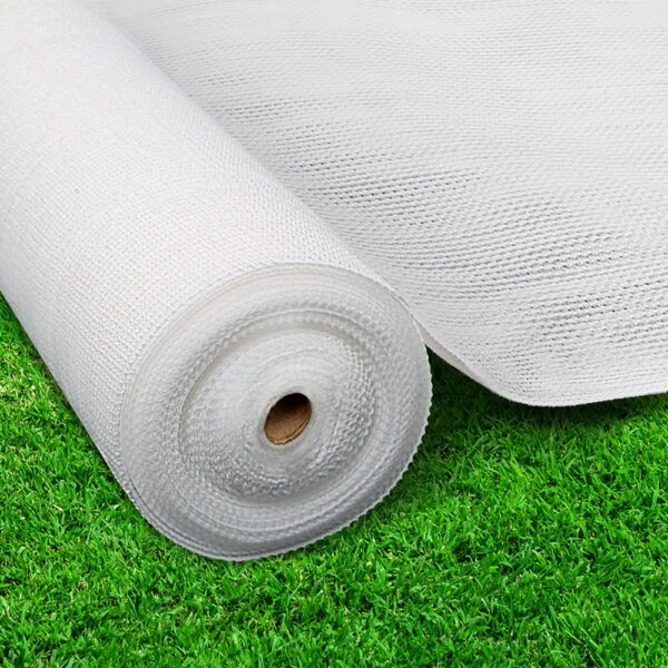 Instahut 3.66x10m 50% UV Shade Cloth Shadecloth Sail Garden Mesh Roll Outdoor White
