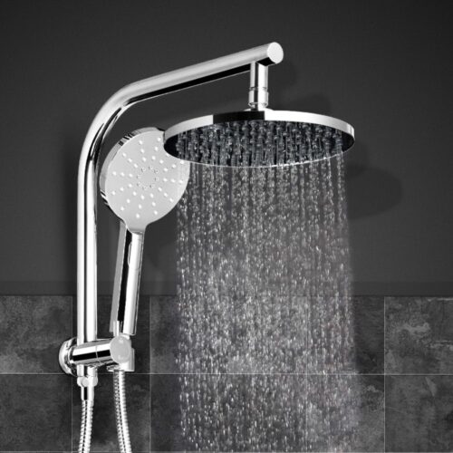 Cefito 9'' Rain Shower Head Set Handheld Round High Pressure Chrome