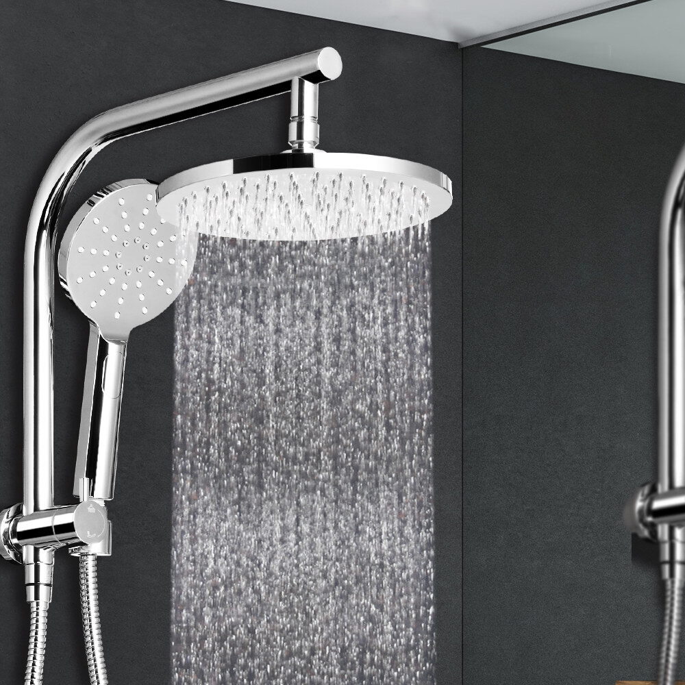 Cefito 9'' Rain Shower Head Set Handheld Round High Pressure Chrome - product image 8