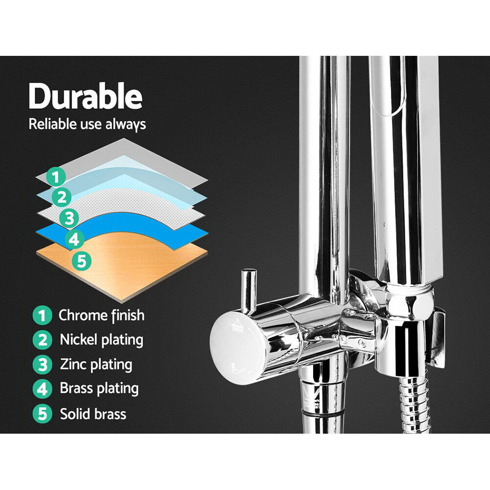 Cefito 9'' Rain Shower Head Set Handheld Round High Pressure Mixer Tap Chrome - product image 5
