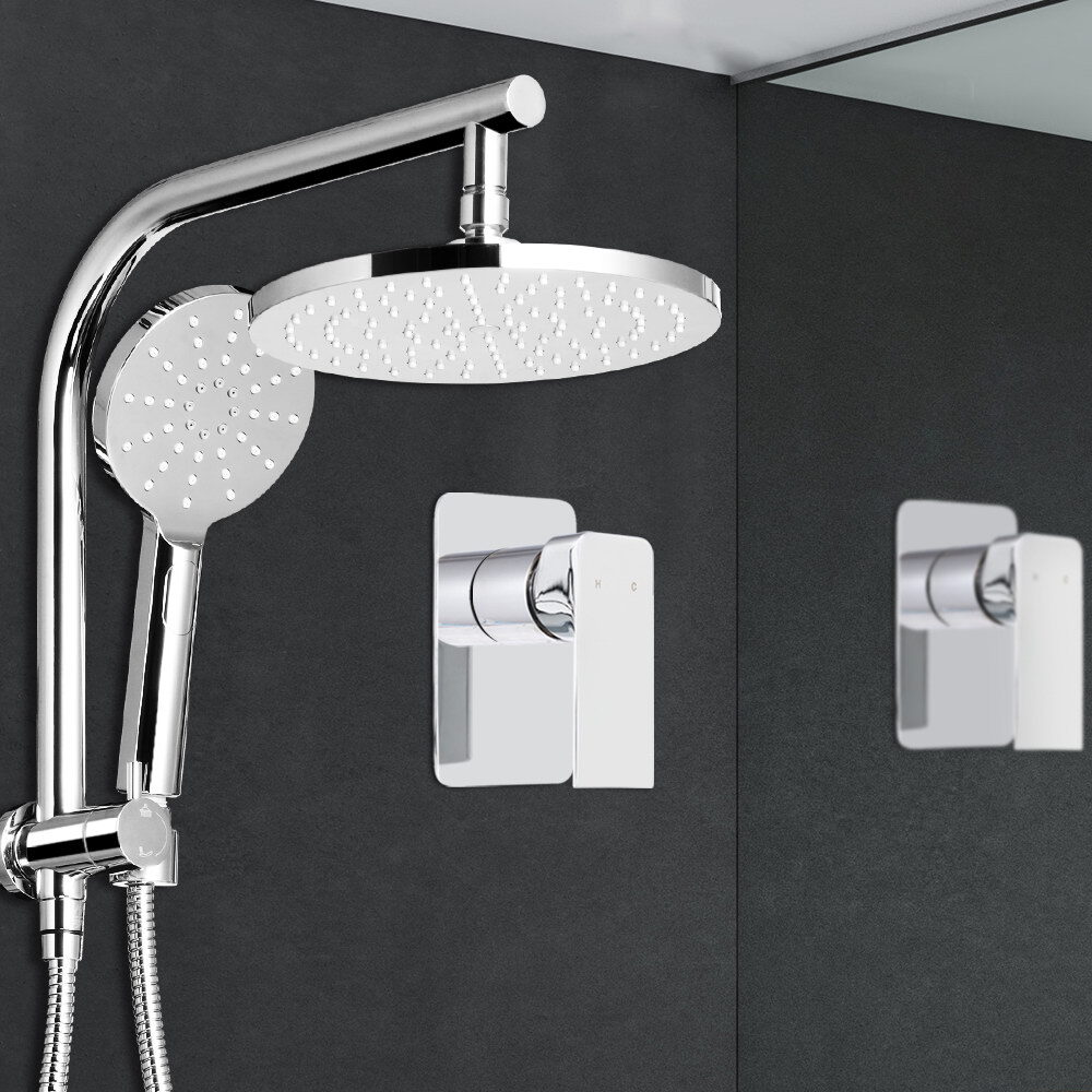 Cefito 9'' Rain Shower Head Set Handheld Round High Pressure Mixer Tap Chrome - product image 8