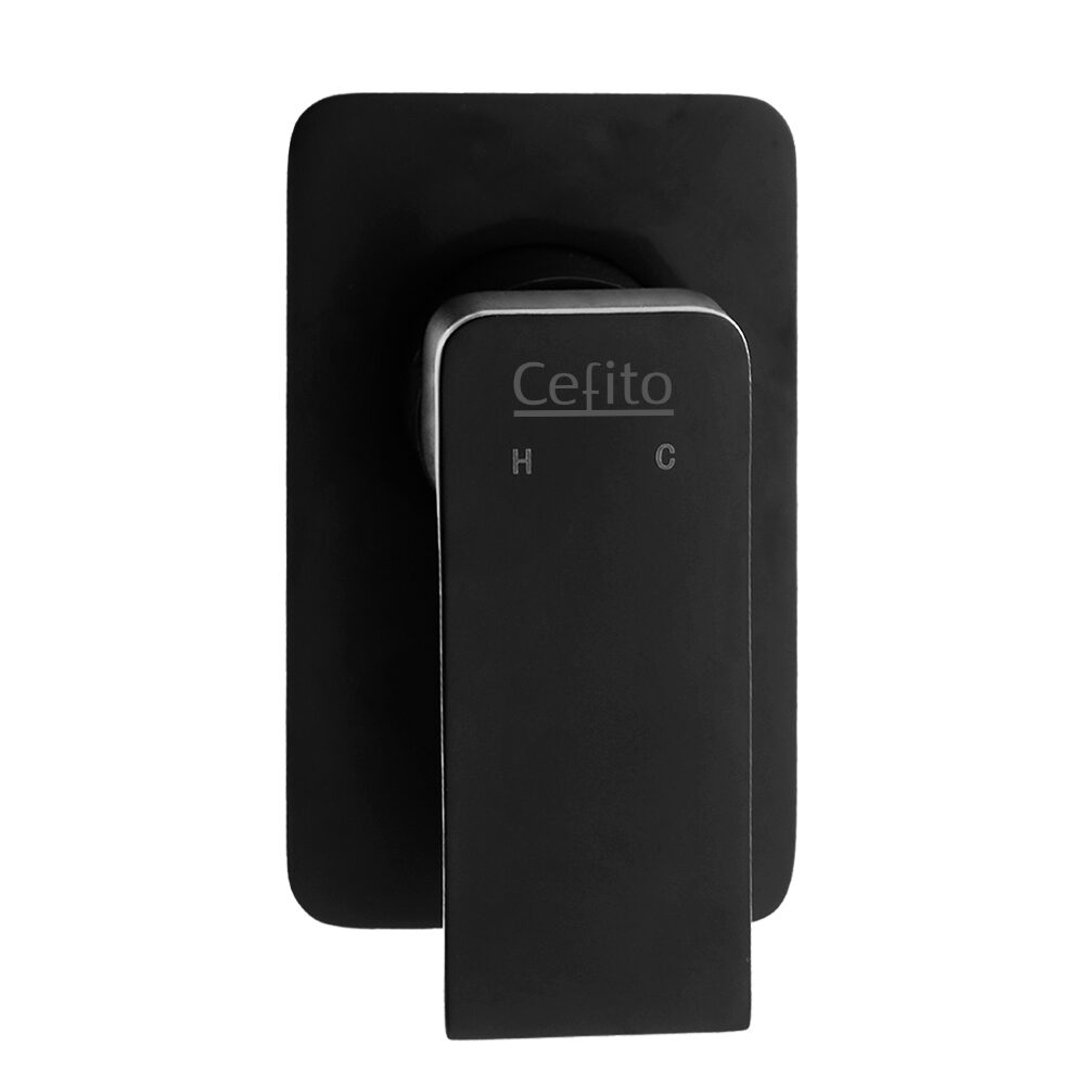 Cefito Shower Mixer Tap Wall Bath Taps Brass Hot Cold Basin Bathroom Black - product image 3
