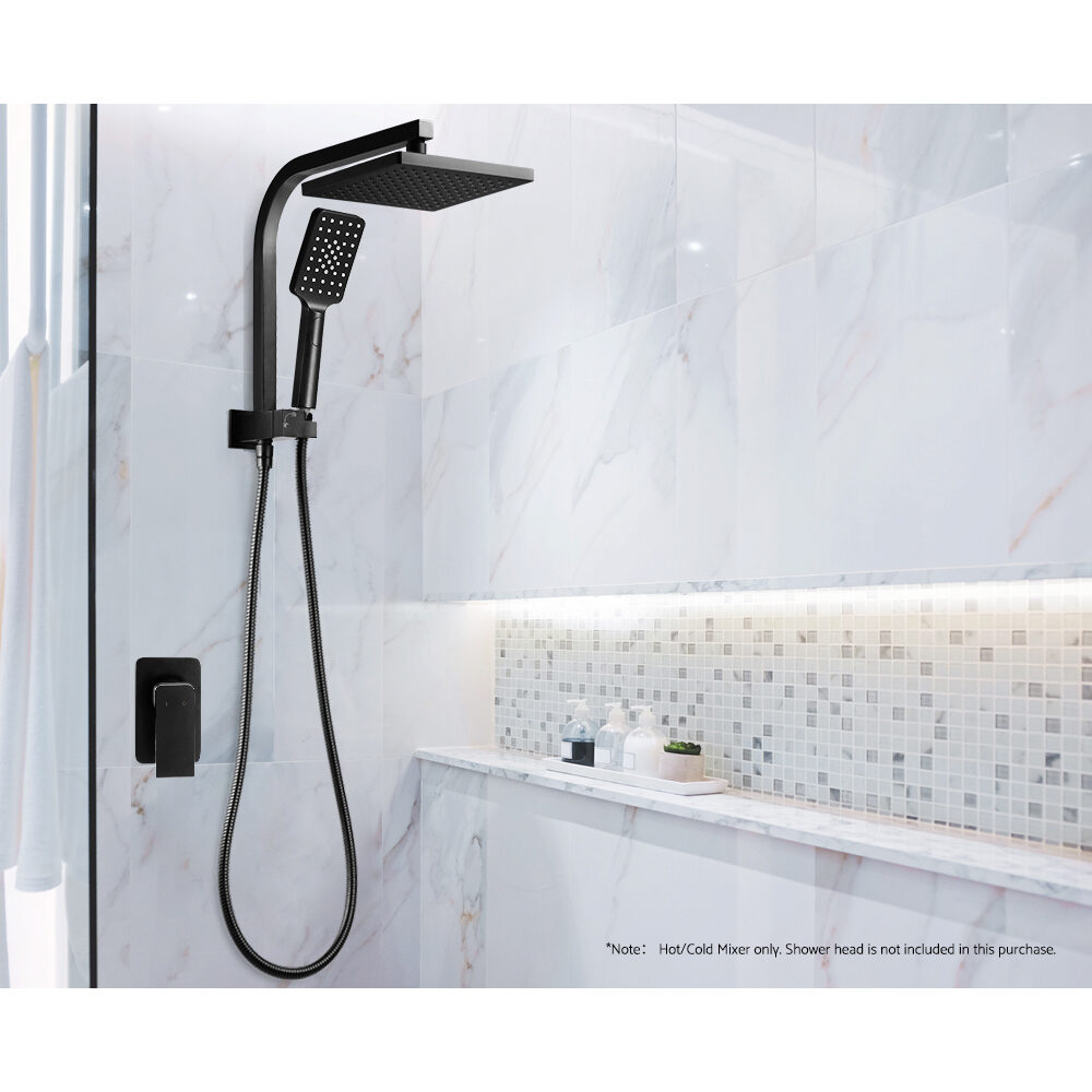 Cefito Shower Mixer Tap Wall Bath Taps Brass Hot Cold Basin Bathroom Black - product image 7