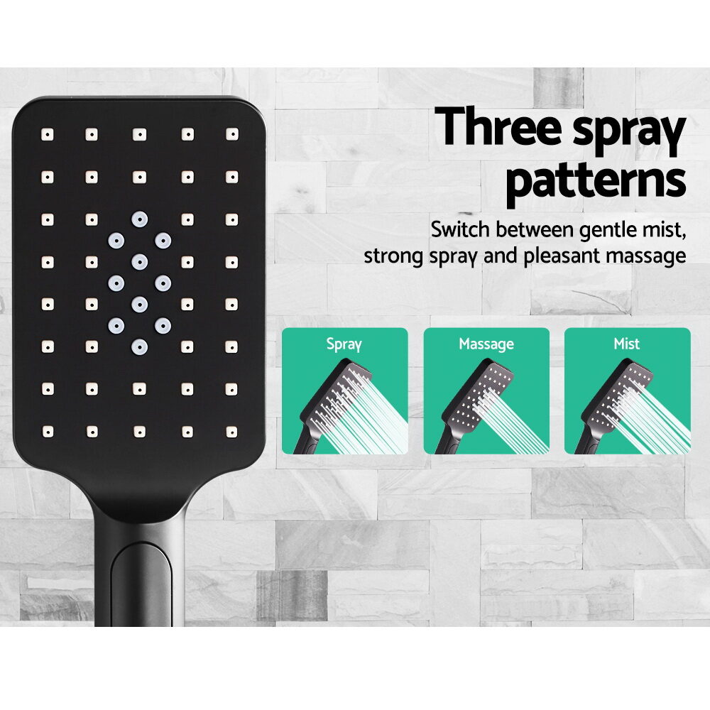 Cefito 8'' Rain Shower Head Set Handheld Square High Pressure Black - product image 7