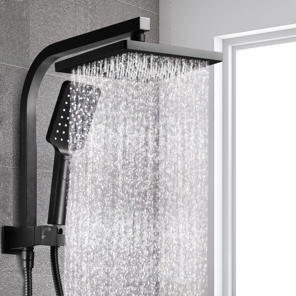 Cefito 8'' Rain Shower Head Set Handheld Square High Pressure Black - product image 8