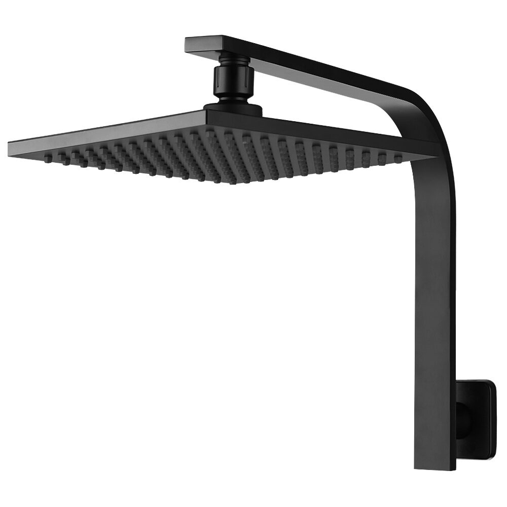 Cefito 8'' Rain Shower Head Wall Arm Square High Pressure Black - product image 3