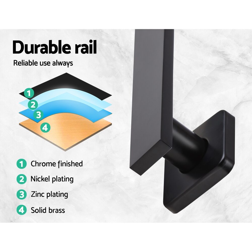 Cefito 8'' Rain Shower Head Wall Arm Square High Pressure Black - product image 6