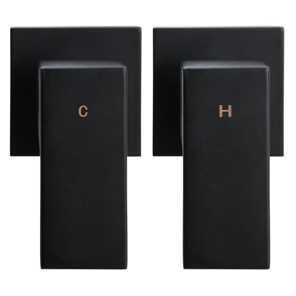 Cefito 8'' Rain Shower Head Wall Arm Square High Pressure Twins Tap Black - product image 3