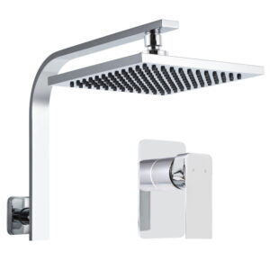 Cefito 8'' Rain Shower Head Wall Arm Square High Pressure Mixer Tap Chrome - SHOWER-A3-SQ-8-SI-MIXER