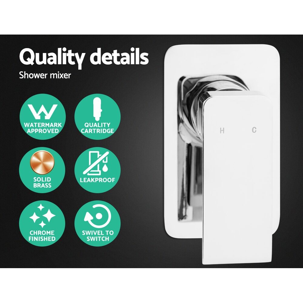 Cefito 8'' Rain Shower Head Wall Arm Square High Pressure Mixer Tap Chrome - product image 6