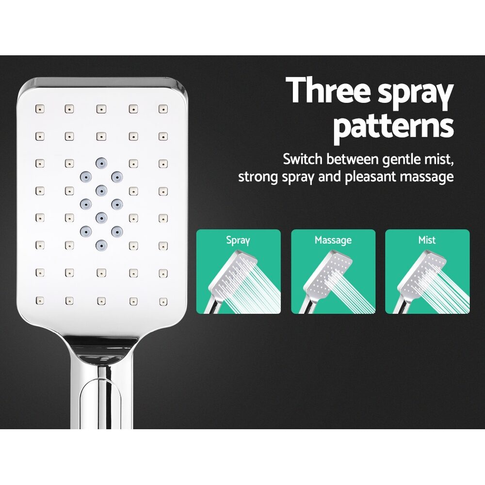 Cefito 10'' Rain Shower Head Set Handheld Square High Pressure Chrome - product image 7