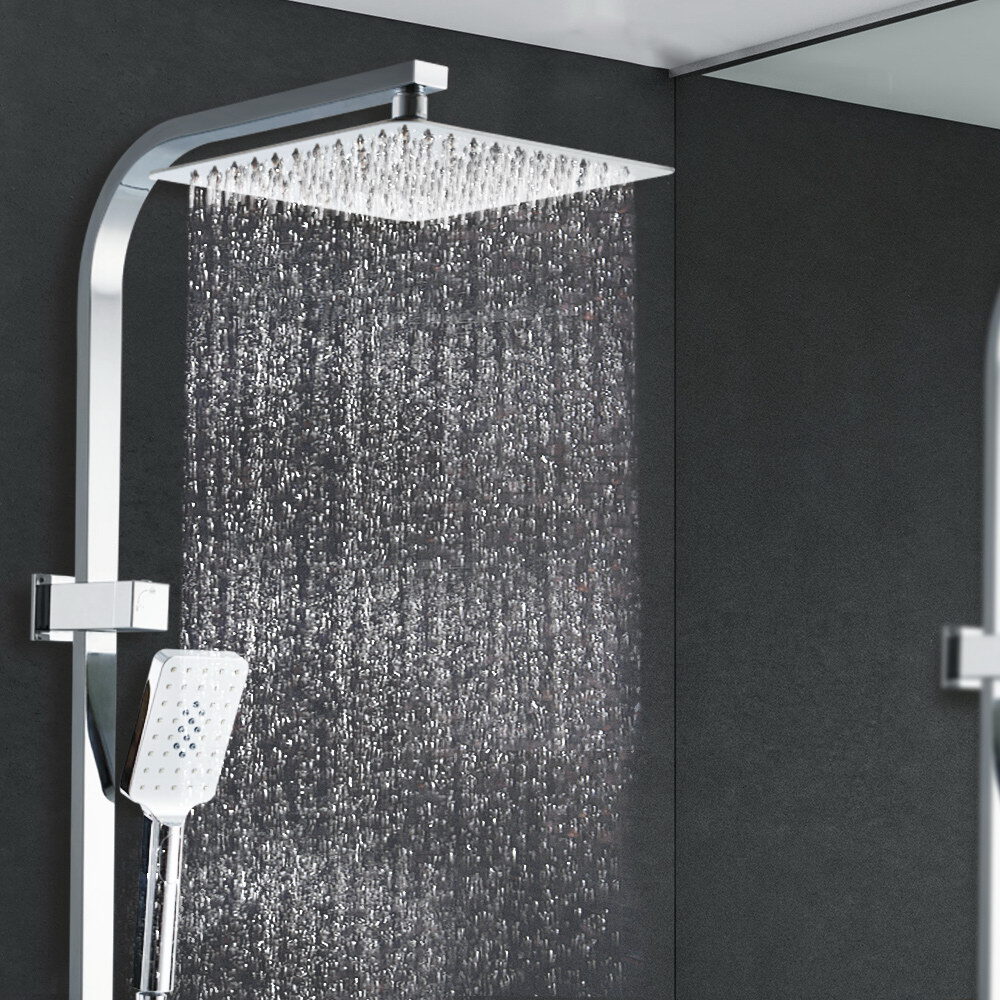 Cefito 10'' Rain Shower Head Set Handheld Square High Pressure Chrome - product image 8