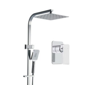 Cefito 10'' Rain Shower Head Set Handheld Square High Pressure Mixer Tap Chrome - SHOWER-B2-SQ-10-SI-MIXER