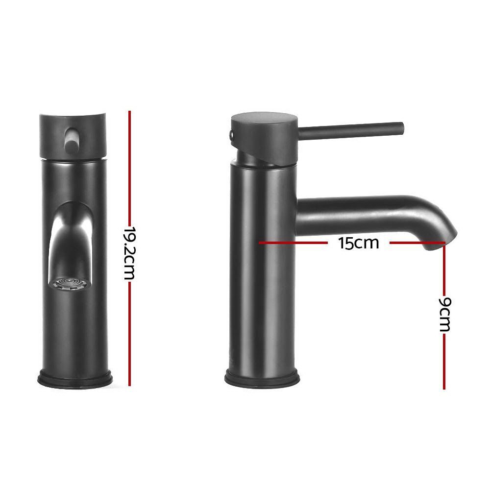 Cefito Bathroom Basin Mixer Tap Round Brass Faucet Vanity Laundry Black - product image 2