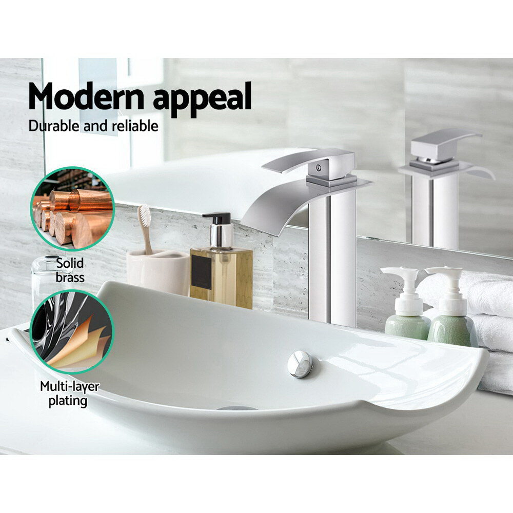 Cefito Bathroom Basin Mixer Tap Thin Tall Faucet Vanity Laundry Black - product image 4