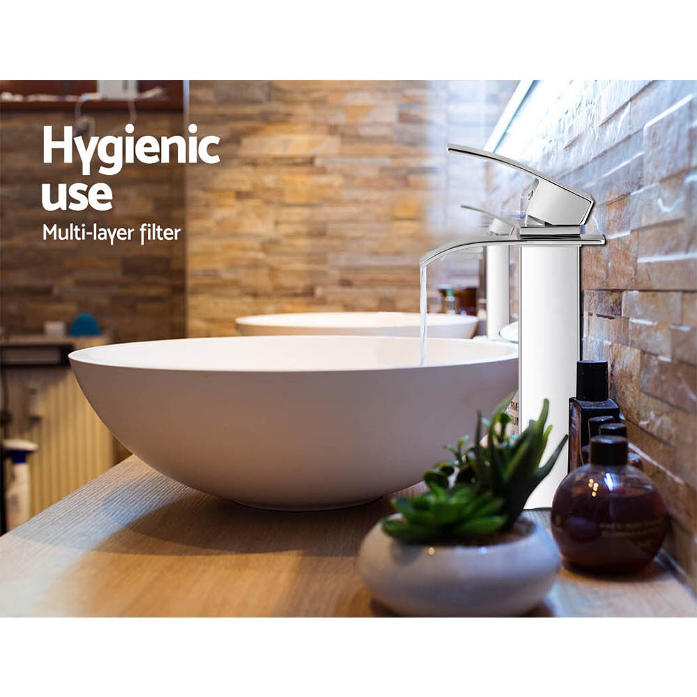 Cefito Bathroom Basin Mixer Tap Thin Tall Faucet Vanity Laundry Black - product image 5