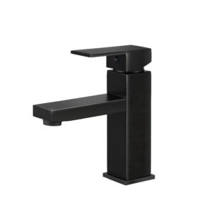 Cefito Bathroom Basin Mixer Tap Square Faucet Vanity Laundry Black - TAP-A-81H57-BK