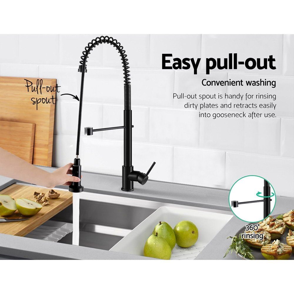 Cefito Kitchen Mixer Tap Pull Down 2 Modes Sink Faucet Basin Laundry Black - product image 5