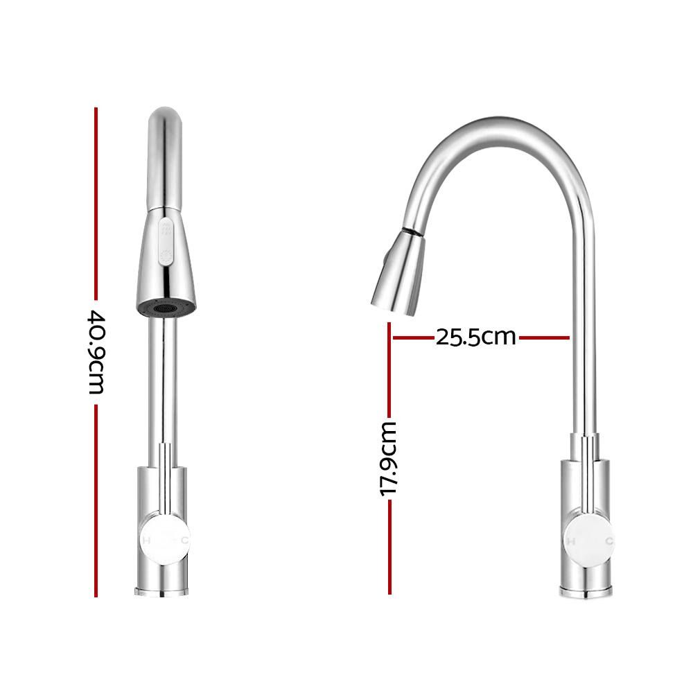 Cefito Kitchen Mixer Tap Pull Out 2 Mode Sink Faucet Basin Laundry Chrome - product image 2