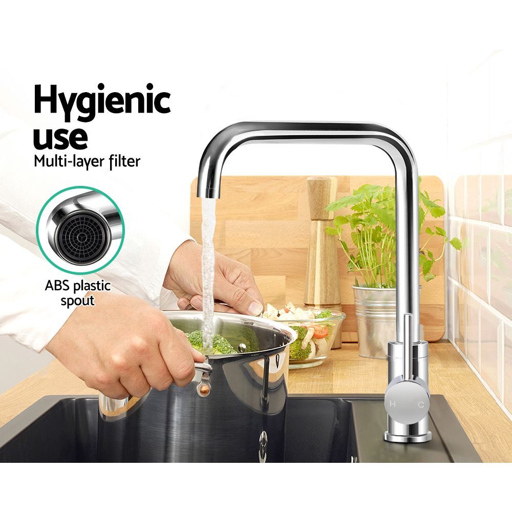 Cefito Kitchen Mixer Tap Mixer Rectangle Sink Faucet Basin Laundry Chrome - product image 6