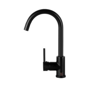 Cefito Kitchen Mixer Tap Mixer Round Sink Faucet Basin Laundry Black - TAP-A-82H37-BK