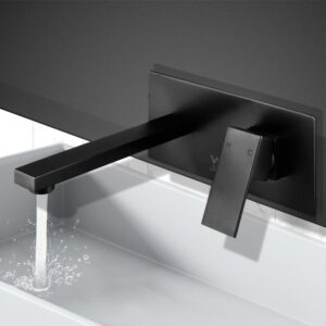 Cefito Bathroom Basin Mixer Tap Separate Faucet Vanity Laundry Black - TAP-A-86H06-BK