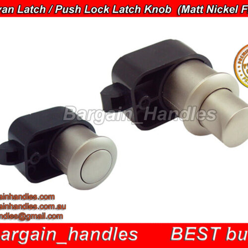 Push Knob Armstrong Caravan With Latch Matte Nickel