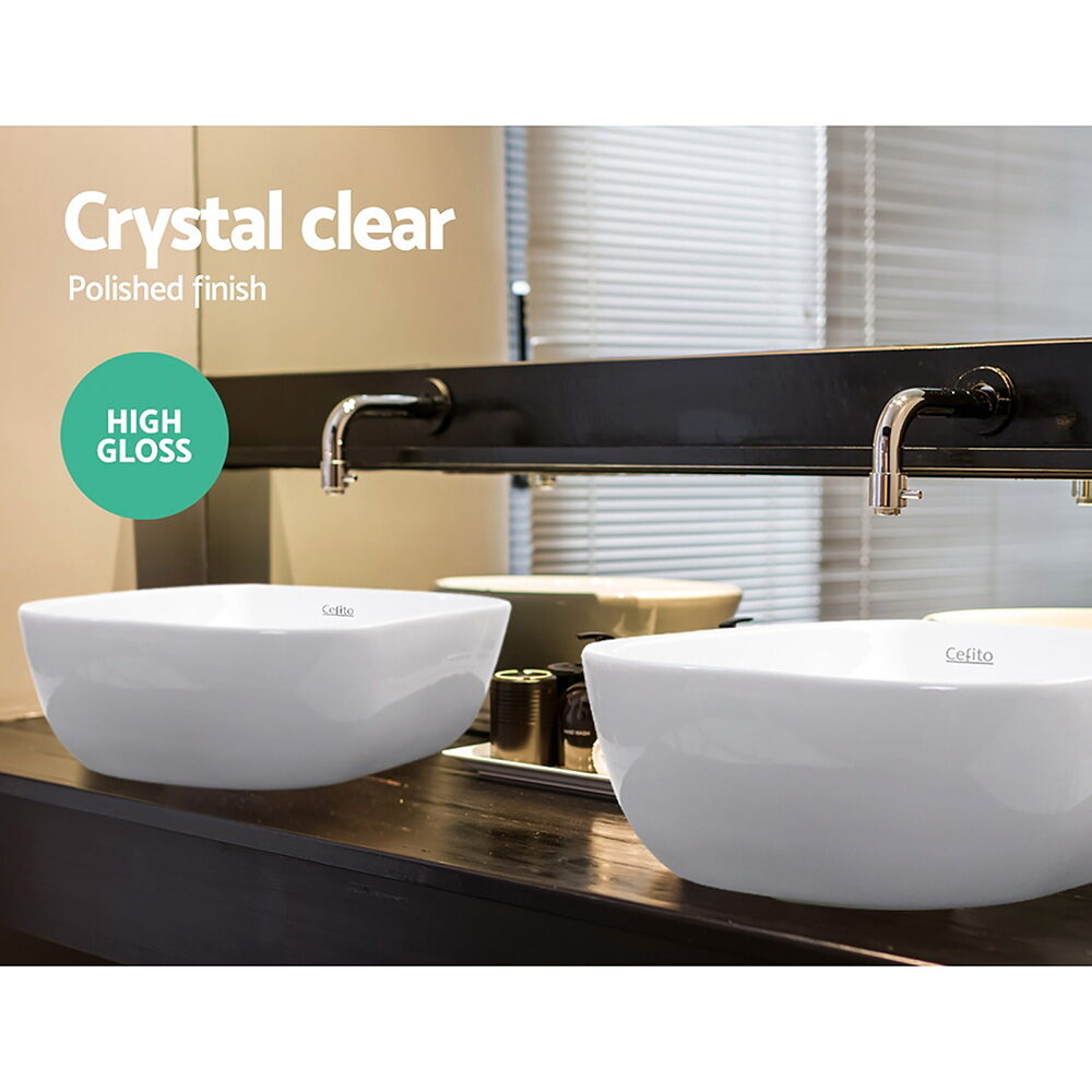 Cefito Bathroom Basin Ceramic Vanity Sink Hand Wash Bowl 46x33cm - product image 6