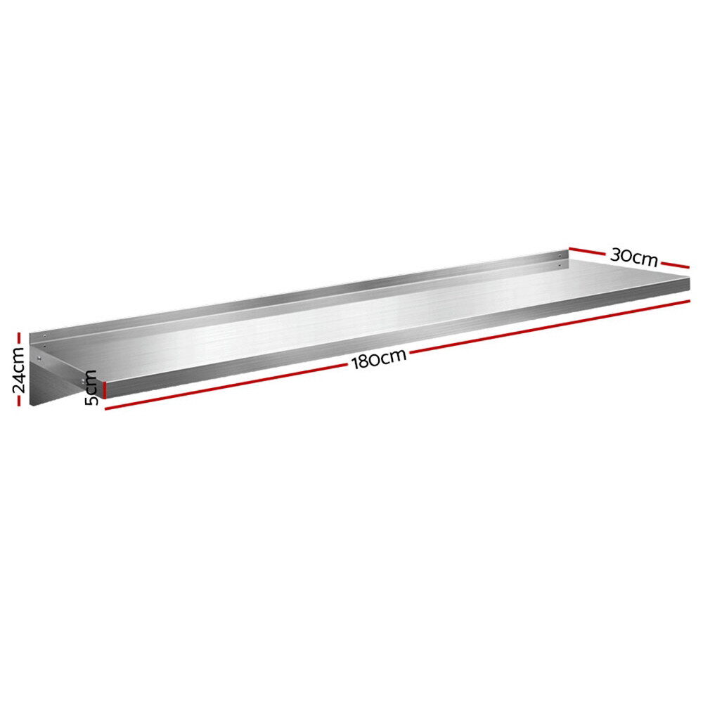 Cefito 1800mm Stainless Steel Kitchen Wall Shelf Mounted Rack - product image 2