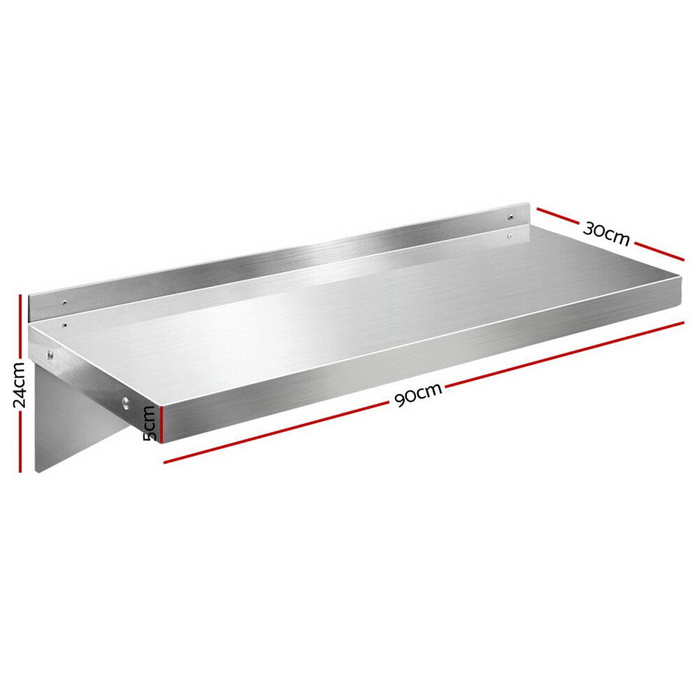 Cefito 900mm Stainless Steel Kitchen Wall Shelf Mounted Rack - product image 2