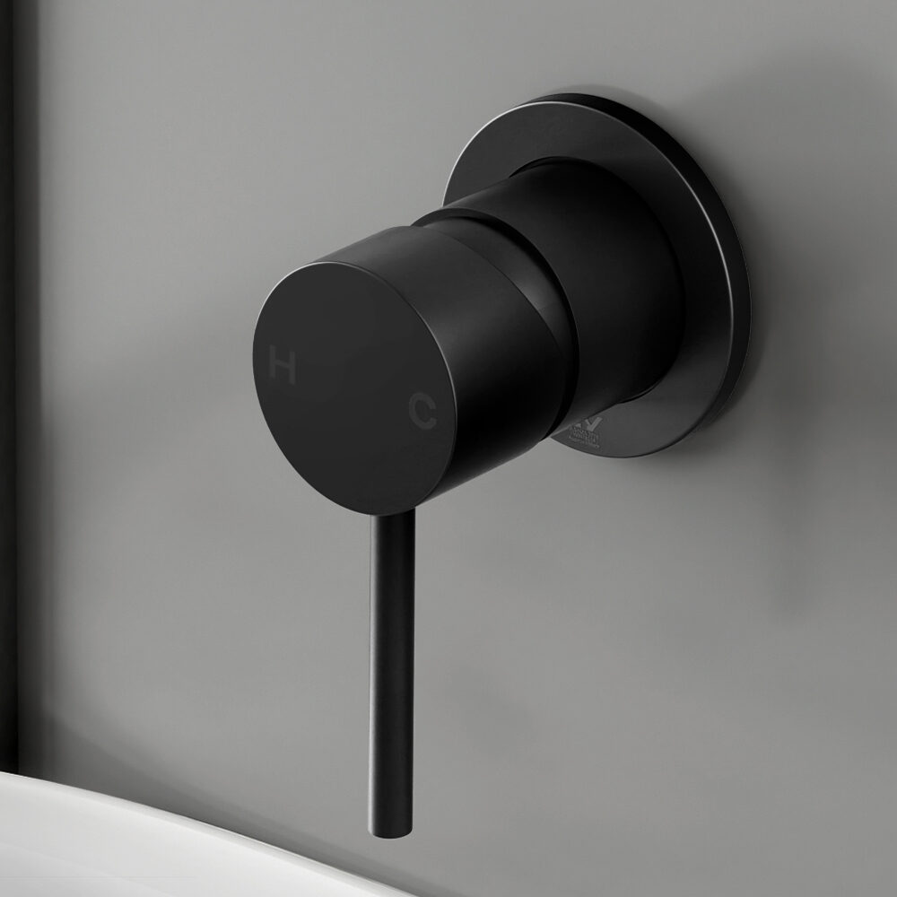 Cefito Basin Mixer Wall Tap Round Brass Faucet Shower Bathtub Black - product image 8