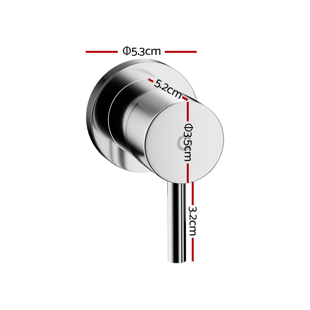 Cefito Basin Twin Tap Wall Round Brass Faucet Shower Bathtub Chrome - product image 2